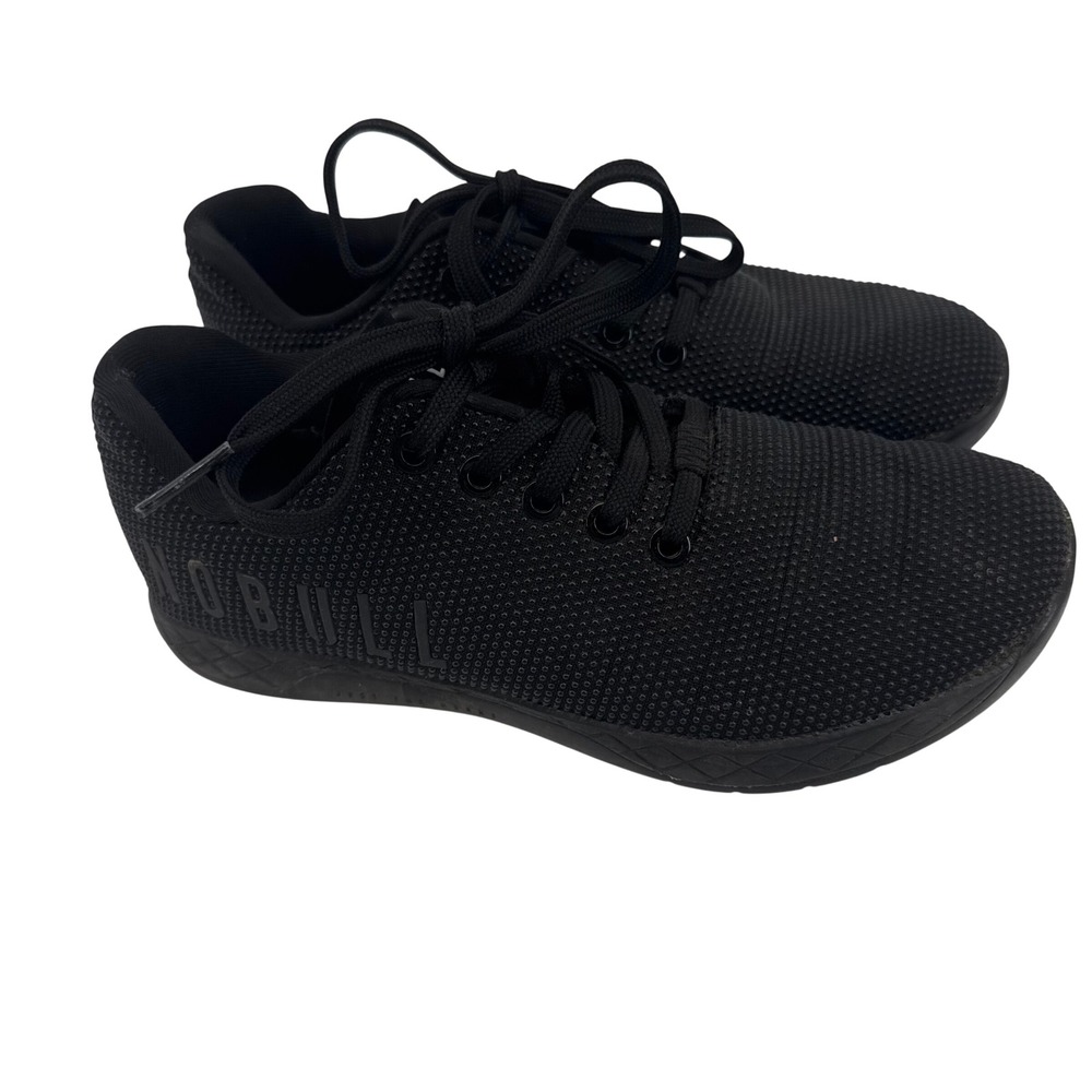 NOBULL Outwork Training Shoes Women 7 Black SuperFabric Low Top Sneaker